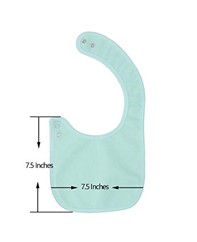 Cotton Waterproof Baby Girls' 8 Pack Bibs with Buttons for teething drooling eating