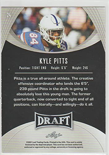 2021 Leaf Draft #24 Kyle Pitts Florida Gators XRC (RC - Rookie Card) NFL Football Card NM-MT