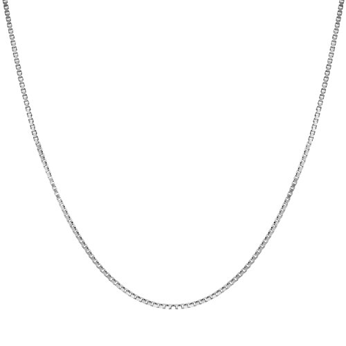 Honolulu Jewelry Company Sterling Silver 1mm Box Chain (14 Inches) - Child Size