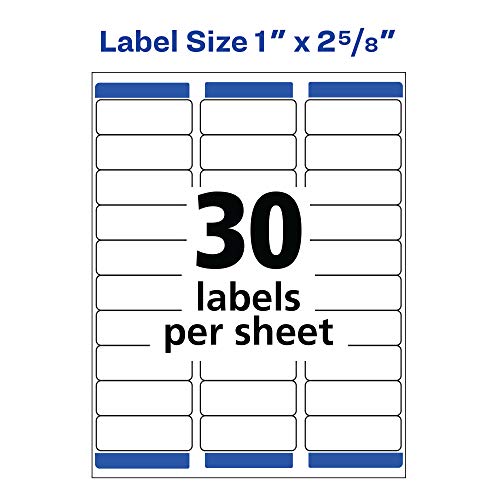 Avery Address Labels with Sure Feed for Laser Printers, 1" x 2-5/8", 15,000 Labels  Great for FBA Labels (5 Packs 5160)