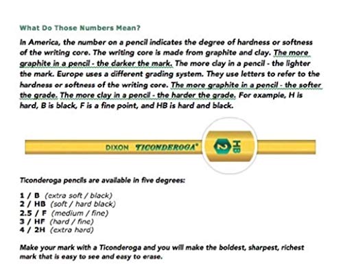 TICONDEROGA My First Pencils, Wood-Cased #2 HB Soft, Pre-Sharpened with Eraser, Yellow, 2-Pack (33306)