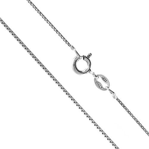 Honolulu Jewelry Company Sterling Silver 1mm Box Chain (14 Inches) - Child Size