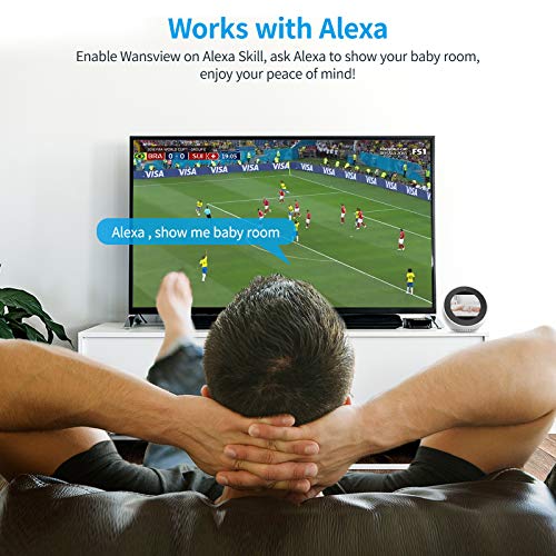 Wireless Security Camera, IP Camera 1080P HD Wansview, WiFi Home Indoor Camera for Baby/Pet/Nanny, 2 Way Audio Night Vision, Works with Alexa, with TF Card Slot and Cloud