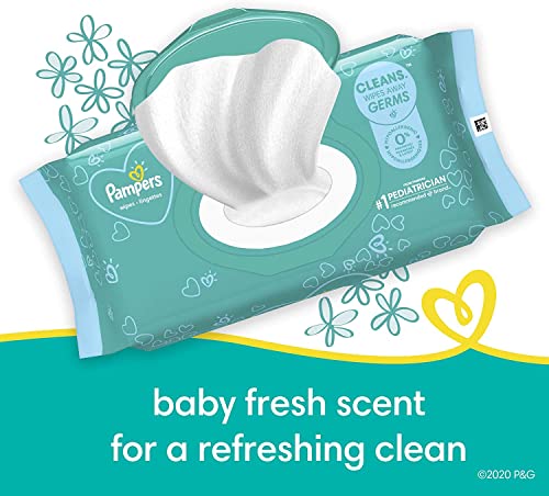 Baby Wipes, Pampers Baby Diaper Wipes, Hypoallergenic and Unscented, 10X Pop-Top Packs, 800 Count
