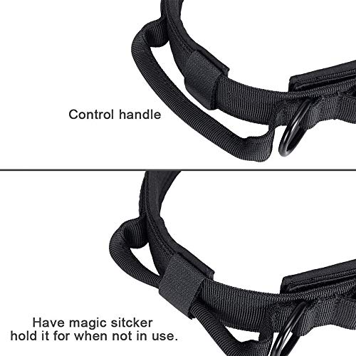 Tactical Dog Collar Military Dog Collar Adjustable Nylon Dog Collar Heavy Duty Metal Buckle with Handle for Dog Training ( Black ,M )