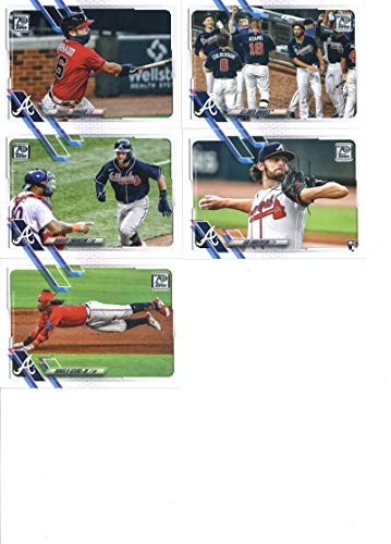 2021 Topps Series 1 Atlanta Braves Team Set of 13 Cards: Max Fried(#9), A Playful Bout of Juniors(#61), Travis d'Arnaud(#101), Austin Riley(#111), Freddie Freeman(#120), Cristian Pache(#187), Atlanta Braves(#194), Mike Foltynewicz(#209), Marcell Ozuna(#22
