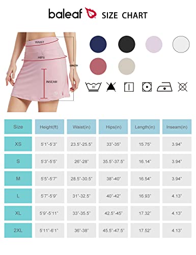 BALEAF Women's High Waisted Golf Skirts Tennis Athletic Running Workout Active Skorts Skirts with Pockets Purple X-Small
