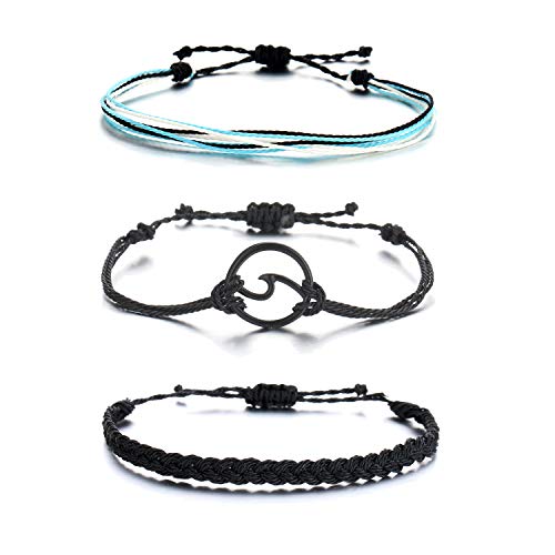 choice of all VSCO Bracelets for Women - Black String Wave Bracelet for Teen Girls