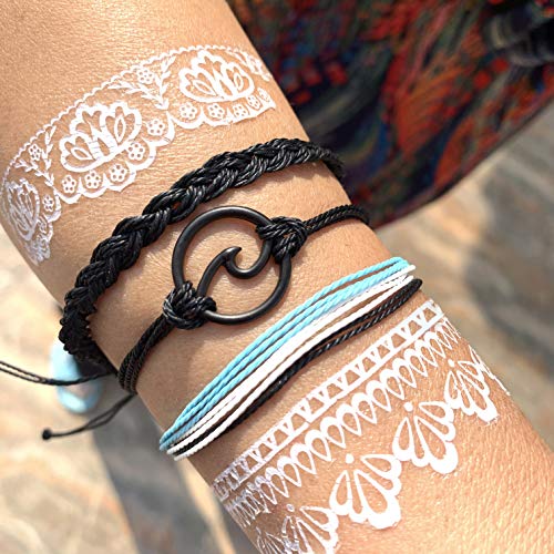 choice of all VSCO Bracelets for Women - Black String Wave Bracelet for Teen Girls