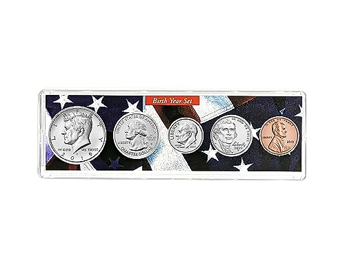 2019-5 Coin Birth Year Set in American Flag Holder Uncirculated