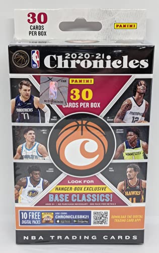 2020-21 Panini Chronicles NBA Basketball Hanger Box (30 Cards)