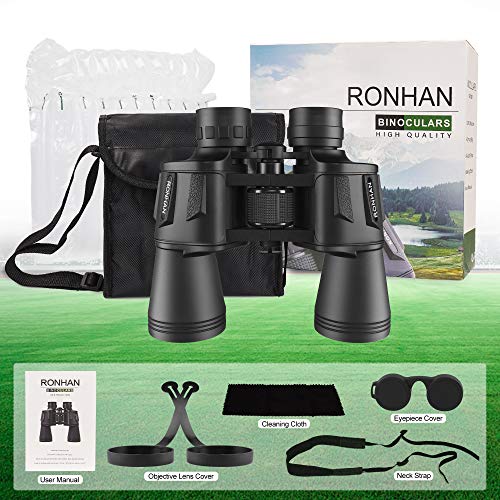 20x50 High Power Military Binoculars, Compact HD Professional/Daily Waterproof Binoculars Telescope for Adults Bird Watching Travel Hunting Football Games Stargazing with Carrying Case and Strap
