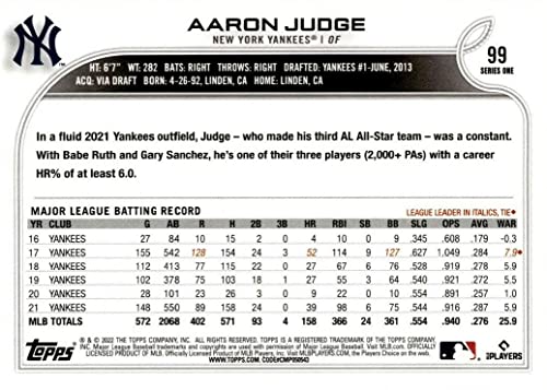 New York Yankees 2022 Topps Complete Mint Hand Collated 26 Card Team Set Featuring Aaron Judge and Gerrit Cole Plus Rookie Cards and Others