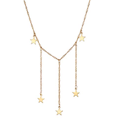 20 PCS Multiple DIY Layered Choker Necklace for Women with Sexy Coin Moon Star Multilayer Choker Chain Y Necklaces Set Adjustable Gold Silver Bar Pendant Y Necklace for Teens Girls Women (20 PCS)