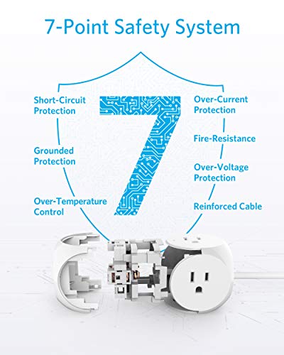 Anker Power Strip with USB C, PowerExtend USB-C 3 Cube with 3 Outlets and USB (30W USB C), 5 ft Extension Cord, Power Delivery High-Speed Charging for iPhone 12/12 Pro / 12 Pro Max, Travel Friendly