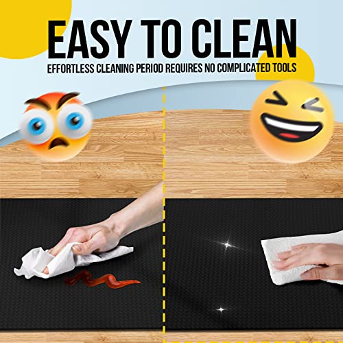 Kitsure Kitchen Rugs, [2 PCS] Cushioned Anti-Fatigue Kitchen Mat, Waterproof & Non-Slipping Kitchen Mat for Floor, Durable Kitchen Rugs and Mats for Kitchen & Laundry, Resilient Kitchen Mats, Black