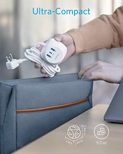 Anker Power Strip with USB C, PowerExtend USB-C 3 Cube with 3 Outlets and USB (30W USB C), 5 ft Extension Cord, Power Delivery High-Speed Charging for iPhone 12/12 Pro / 12 Pro Max, Travel Friendly