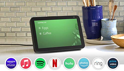 Echo Show 8 -- HD smart display with Alexa  stay connected with video calling - Charcoal