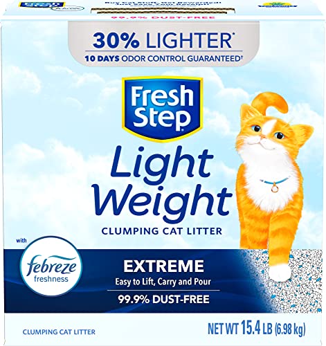 Fresh Step Lightweight Extreme Cat Litter, Scented with Febreze, 15.4 Lb