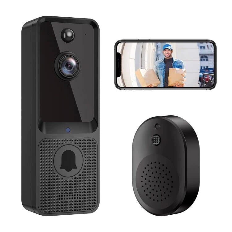 Wireless Doorbell Camera with Chime - EKEN Smart Video Doorbell Camera with Motion Detector | Cloud Storage | HD Live Image | 2-Way Audio | Night Vision | 2.4G WiFi | 100% Wire-Free for iOS & Android
