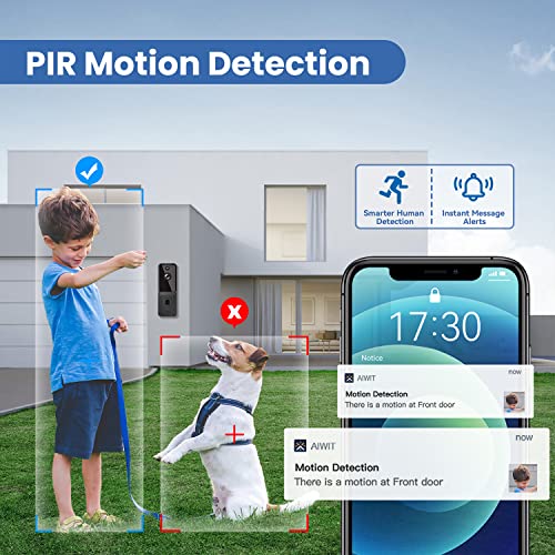 Wireless Doorbell Camera with Chime - EKEN Smart Video Doorbell Camera with Motion Detector | Cloud Storage | HD Live Image | 2-Way Audio | Night Vision | 2.4G WiFi | 100% Wire-Free for iOS & Android