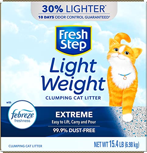 Fresh Step Lightweight Extreme Cat Litter, Scented with Febreze, 15.4 Lb