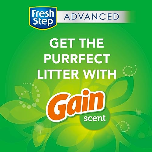 Fresh Step Advanced Cat Litter, Clumping Cat Litter, 99.9% Dust-Free, Gain Scent, 18.5 Ibs (Pack of 2)
