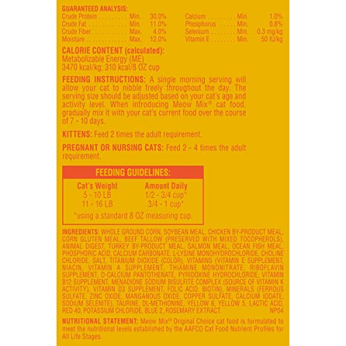 Meow Mix Original Choice Dry Cat Food, 22 Pounds