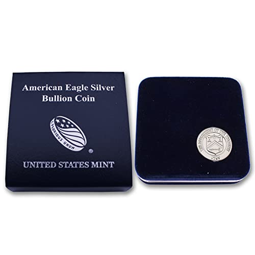 2022 1 oz American Silver Eagle Brilliant Uncirculated (BU) with Original United States Mint Box and a Certificate of Authenticity $1 Mint State