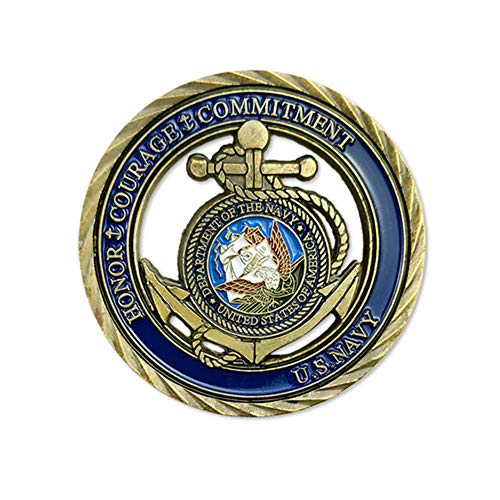 U.S. Navy Core Values Challenge Coin Collector's Medallion