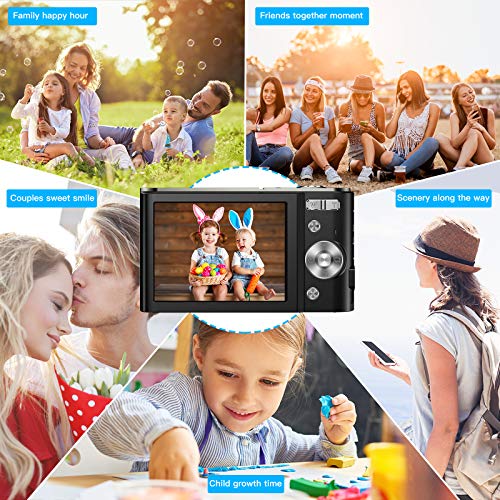 VAFOTON Digital Camera 2.7K 44MP Camera, 2.8" LCD Rechargeable Mini Compact Pocket Camera with 16X Zoom for Adult Seniors Students Kids Beginner