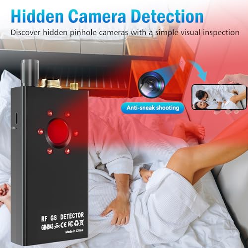 Anti Spy RF Detector Wireless Bug Detector Signal for Hidden Camera Laser Lens GSM Listening Device Finder Radar Radio Scanner Wireless Signal Alarm