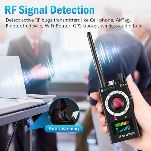 Anti Spy RF Detector Wireless Bug Detector Signal for Hidden Camera Laser Lens GSM Listening Device Finder Radar Radio Scanner Wireless Signal Alarm
