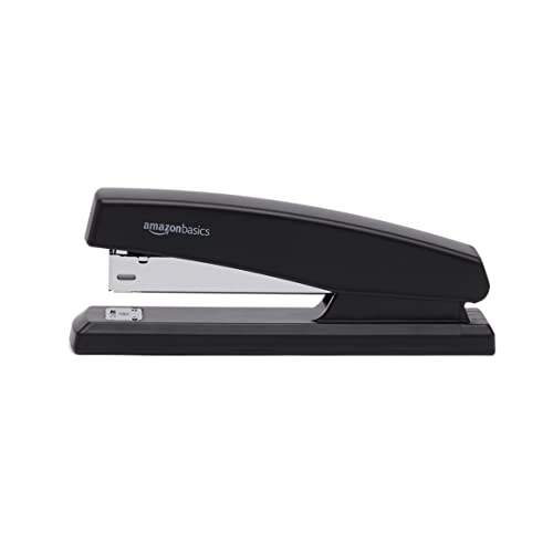 AmazonBasics 10-Sheet Capacity, Non-Slip, Office Stapler with 1000 Staples, Black