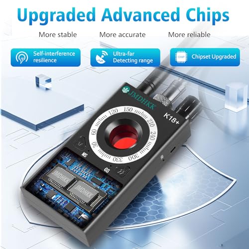 Anti Spy RF Detector Wireless Bug Detector Signal for Hidden Camera Laser Lens GSM Listening Device Finder Radar Radio Scanner Wireless Signal Alarm