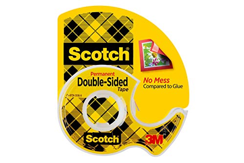 Scotch Brand Double Sided Tape, Strong, Photo-Safe, Engineered for Holding, 3/4 x 300 Inches, 1 Dispensered Roll