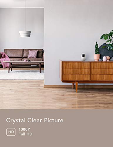 Nooie Baby Monitor, WiFi Pet Camera Indoor, 360-degree Wireless IP Nanny Camera, 1080P Home Security Camera, Motion Tracking, IR Night Vision, Works with Alexa, Two-Way Audio, Motion & Sound Detection