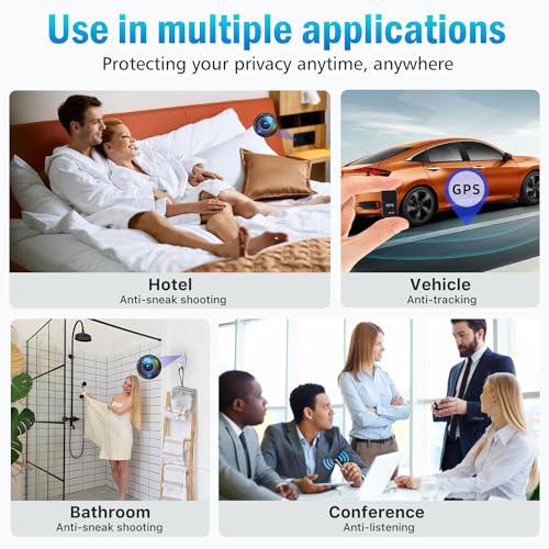 Anti Spy RF Detector Wireless Bug Detector Signal for Hidden Camera Laser Lens GSM Listening Device Finder Radar Radio Scanner Wireless Signal Alarm