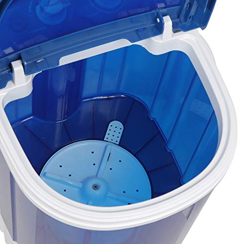 ZENY Portable Mini Laundry Washing Machine Small Semi-Automatic Compact Washer for Apartment,RV,Traveling,Single Translucent Tub