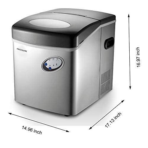 Frigidaire EFIC115 Extra Large Ice Maker, Stainless Steel, 48 lbs per day