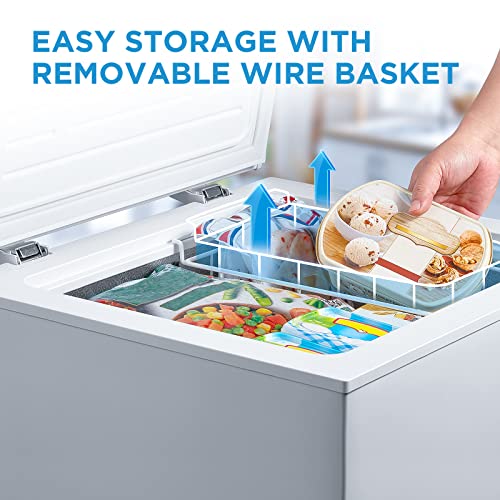 Midea MRC04M3AWW Single Door Chest Freezer, 3.5 Cubic Feet, White