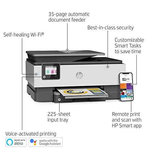 HP OfficeJet Pro 8025 All-in-One Wireless Printer, Smart Home Office Productivity, Instant Ink & Amazon Dash Replenishment Ready (1KR57A)
