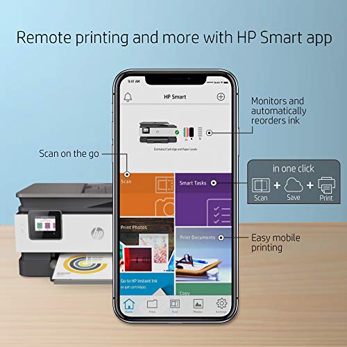 HP OfficeJet Pro 8025 All-in-One Wireless Printer, Smart Home Office Productivity, Instant Ink & Amazon Dash Replenishment Ready (1KR57A)