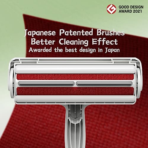 ORDORA Pet Hair Remover for Furniture/Bed, Reusable Dog Hair Remover Roller for Dog & Cat, Self-Cleaning, No Adhesive or Sticky Tape Needed, Perfect Fur Remover for Couch, Car, Carpet