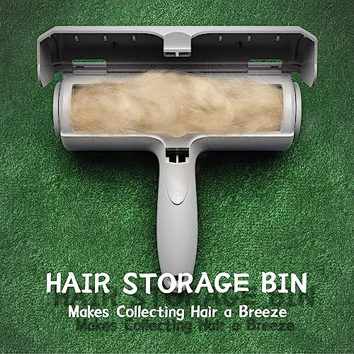 ORDORA Pet Hair Remover for Furniture/Bed, Reusable Dog Hair Remover Roller for Dog & Cat, Self-Cleaning, No Adhesive or Sticky Tape Needed, Perfect Fur Remover for Couch, Car, Carpet