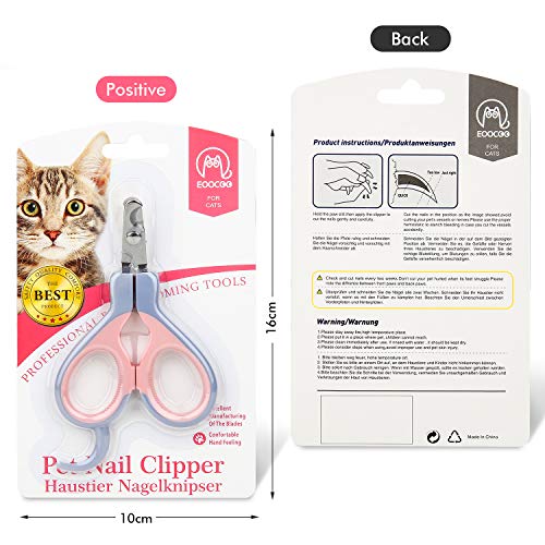 Pet Nail Clippers Trimmers PNC863 for Cats, Dogs, Puppies, Kittens, Hamsters, Rabbits and Small Animals, 25 Degree Curved Radian Design Claw Trimmer