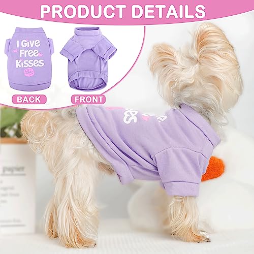 Yikeyo Set of 4 Dog Shirt for Small Dog Girl Puppy Clothes for Chihuahua Yorkies Bulldog Summer Pet Outfits Female Outfits Tshirt Apparel (4PC, X-Small)