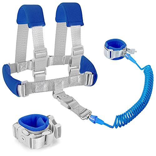 Toddler Harness Safety Leashes 2 in 1 Child Harnesses and Leashes for Kids with Child Leash Backpack and Wristband