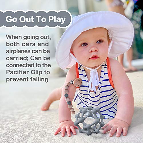 Baby Teethers Toys Silicone Soft Ball Easy to Hold Teether for Sensory Ball Exploration & Teething Stress Relief Molar Ball Soothing Teether Toy Baby Ball for Ages 0 Months+ Baby Gift