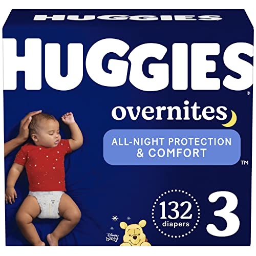 Nighttime Baby Diapers Size 3, 132 Ct, Huggies Overnites